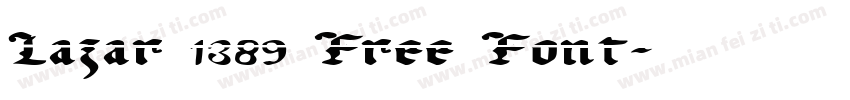 Lazar 1389 Free Font字体转换